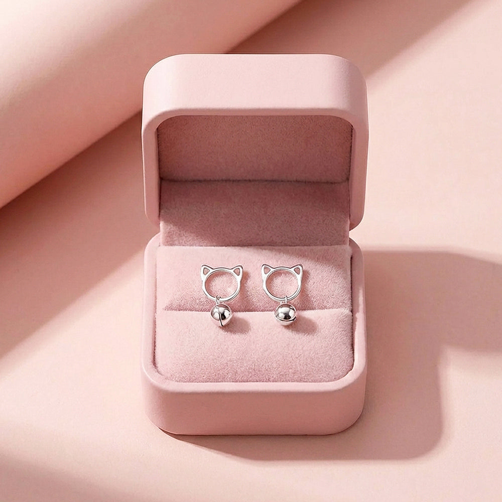 Cat Silhouette Bell Drop Earrings | Luxe3680