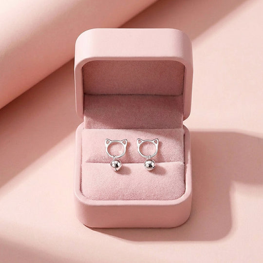 Cat Silhouette Bell Drop Earrings | Luxe3680