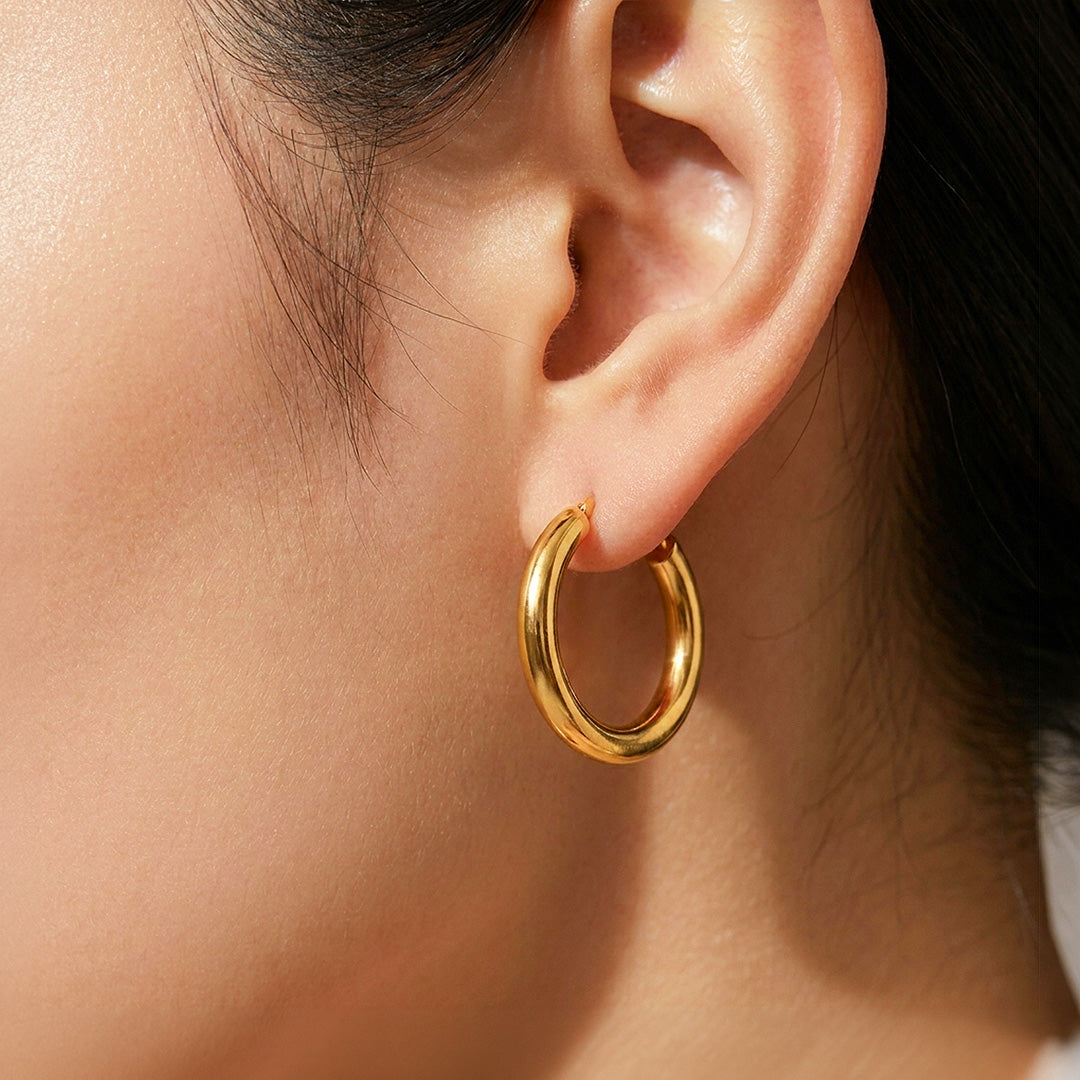 Tube Hoop Earrings | Luxe3729