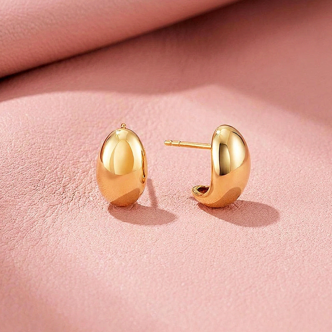Dome Huggie Hoop Earrings | Luxe3735