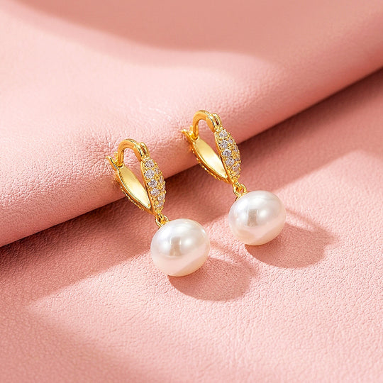 Huggie &amp; Pearl-Style Drop Earrings | Luxe3741