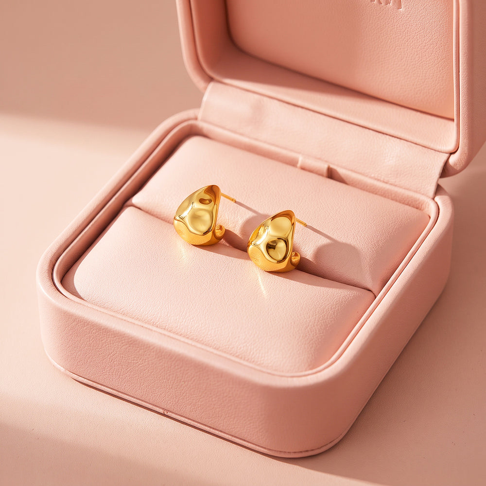 Chunky Dome Teardrop Earrings | Luxe3751