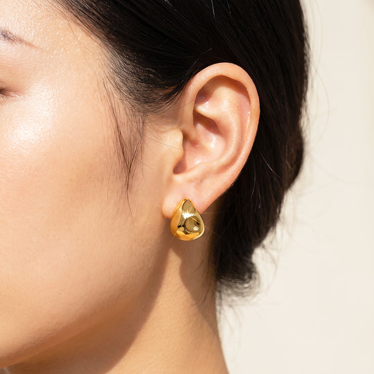 Chunky Dome Teardrop Earrings | Luxe3751