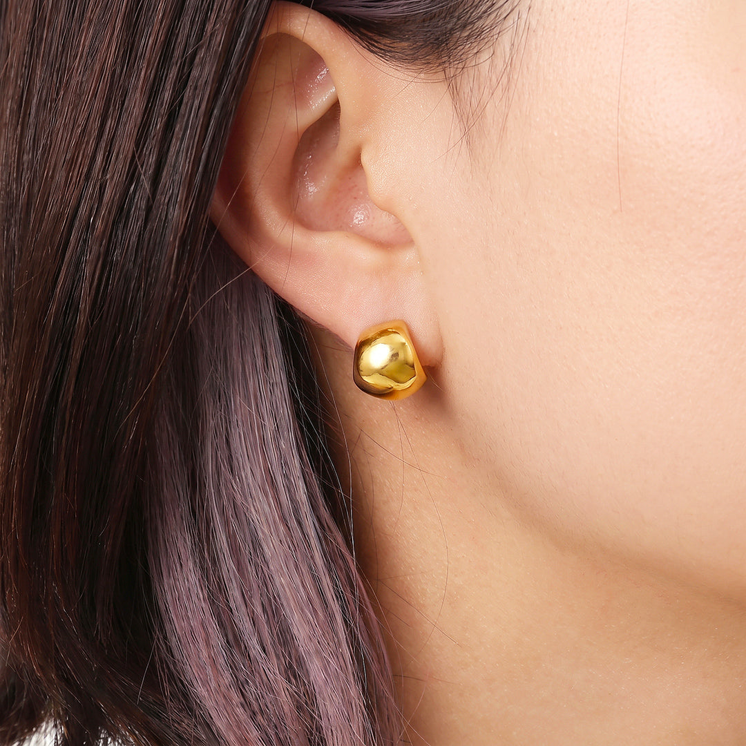 Chunky Dome Teardrop Earrings | Luxe3751