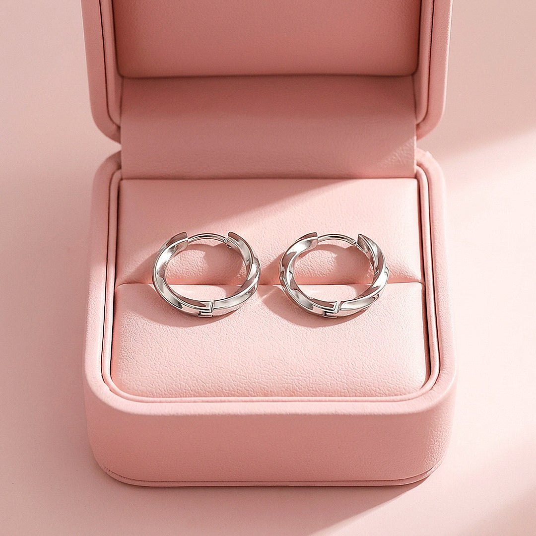 Twisted Hoop Earrings | Luxe3753
