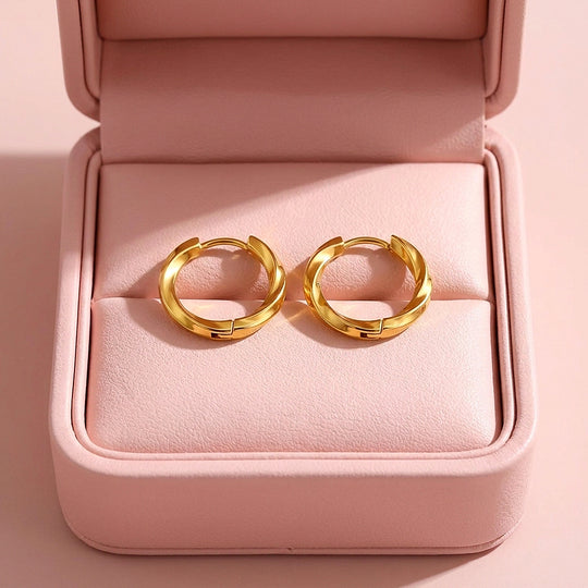 Twisted Hoop Earrings | Luxe3753