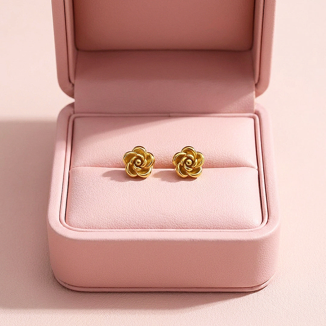 Rose Stud Earrings | Luxe3755