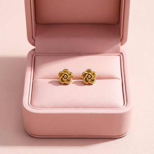 Rose Stud Earrings | Luxe3755