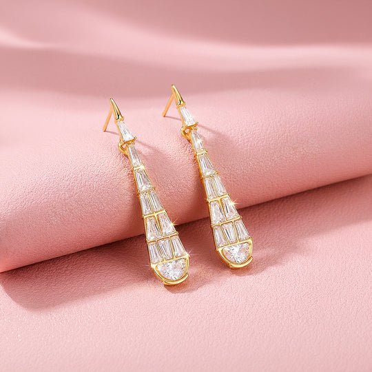 Tapered Geometric Drop Earrings | Luxe3762
