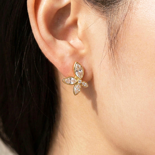 Marquise Butterfly Stud Earrings | Luxe3767
