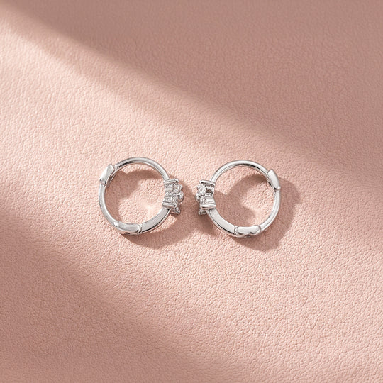 Floral Cluster Huggie Hoop Earrings | Luxe3774