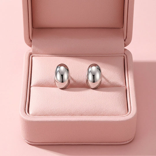 Oval Dome Stud Earrings | Luxe3776