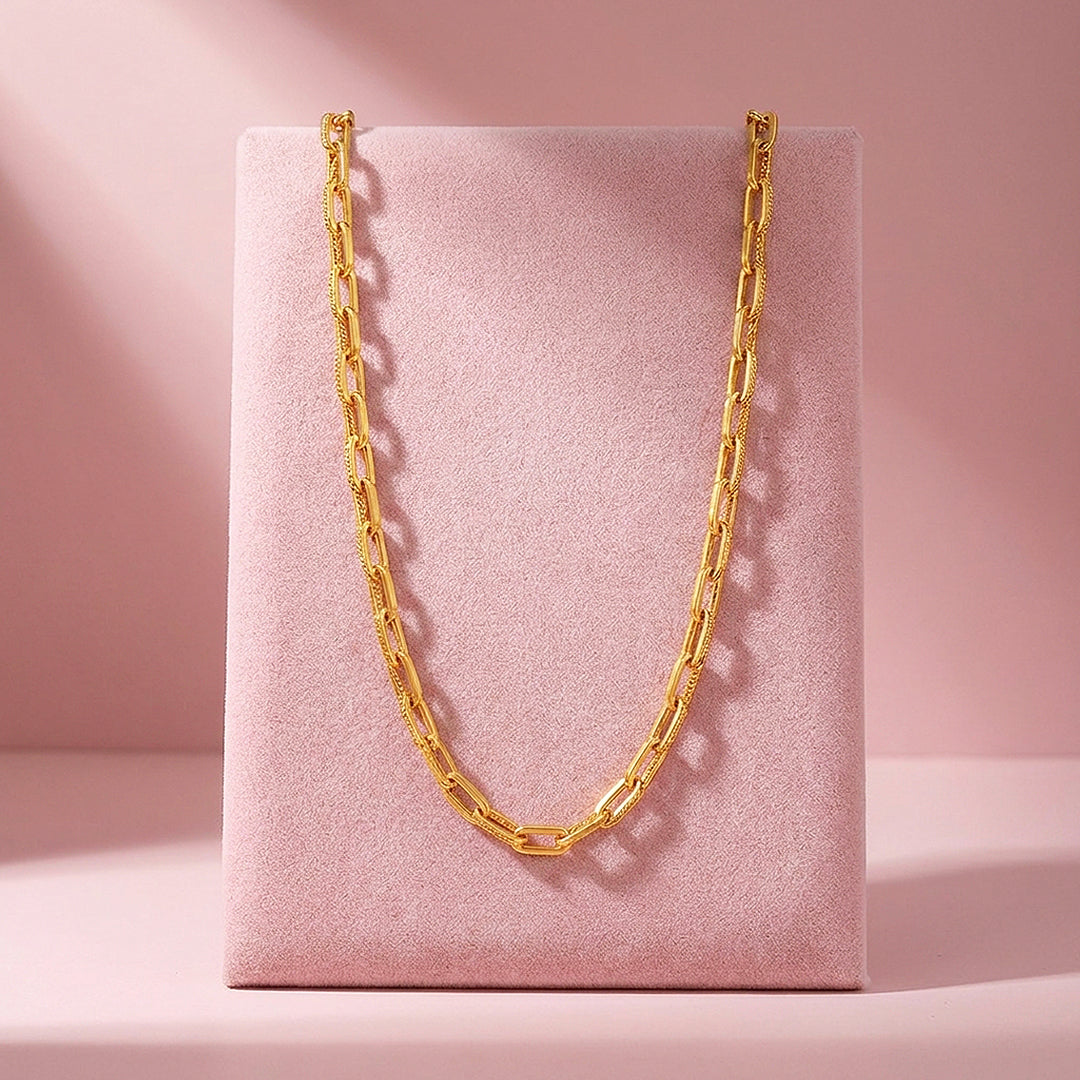 Link Chain Pendant Necklace | Gold | Luxe4354