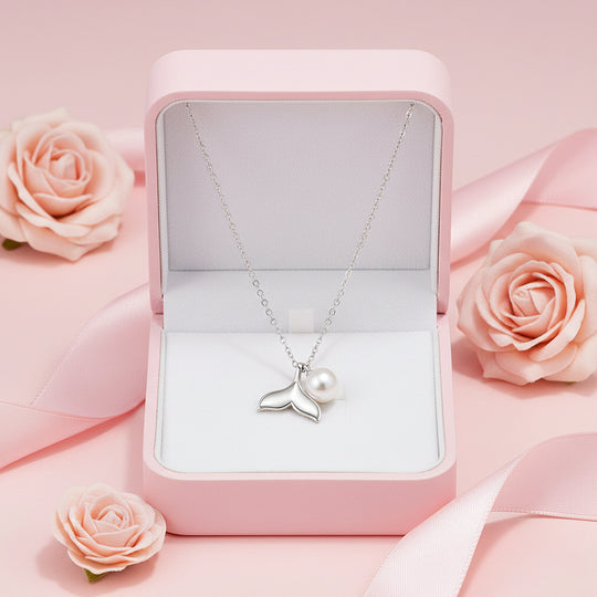 Mermaid Tail Pearl Pendant Necklace | Gold/Silver | Luxe4438 - Luxe Necklace | Singapore Jewellery, Wedding Rings &amp; Gifts | Same Day Delivery | Tiara.com.sg
