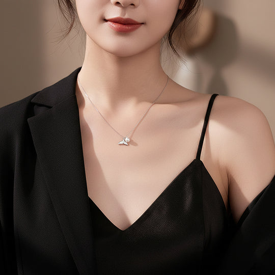 Mermaid Tail Pearl Pendant Necklace | Gold/Silver | Luxe4438 - Luxe Necklace | Singapore Jewellery, Wedding Rings &amp; Gifts | Same Day Delivery | Tiara.com.sg