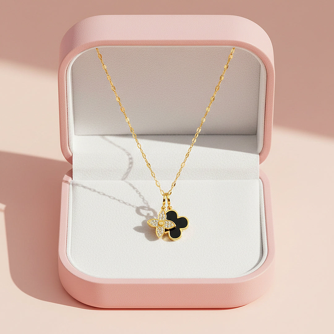 Cluster Pendant Necklace | Gold | Luxe4440 - Luxe Necklace | Singapore Jewellery, Wedding Rings &amp; Gifts | Same Day Delivery | Tiara.com.sg