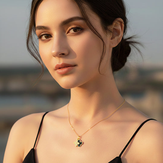 Cluster Pendant Necklace | Gold | Luxe4440 - Luxe Necklace | Singapore Jewellery, Wedding Rings &amp; Gifts | Same Day Delivery | Tiara.com.sg