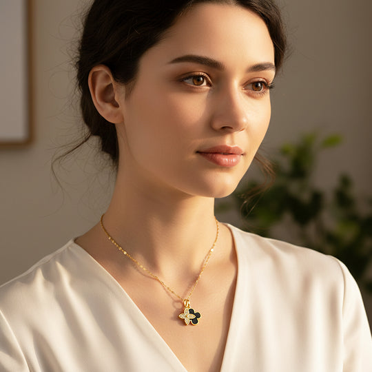 Cluster Pendant Necklace | Gold | Luxe4440 - Luxe Necklace | Singapore Jewellery, Wedding Rings &amp; Gifts | Same Day Delivery | Tiara.com.sg