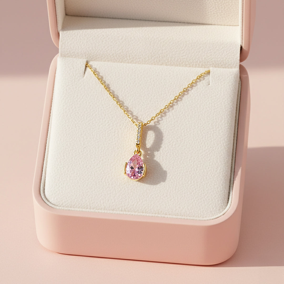 Pear Drop Pendant Necklace | Silver | Luxe4444 - Luxe Necklace | Singapore Jewellery, Wedding Rings & Gifts | Same Day Delivery | Tiara.com.sg