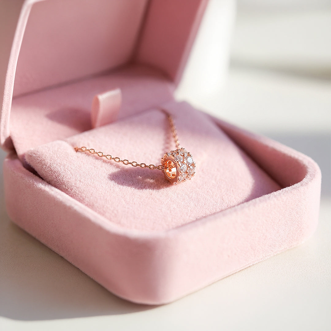 Pavé Bar Pendant Necklace | Gold/Rose Gold | Luxe4454 - Luxe Necklace | Singapore Jewellery, Wedding Rings &amp; Gifts | Same Day Delivery | Tiara.com.sg