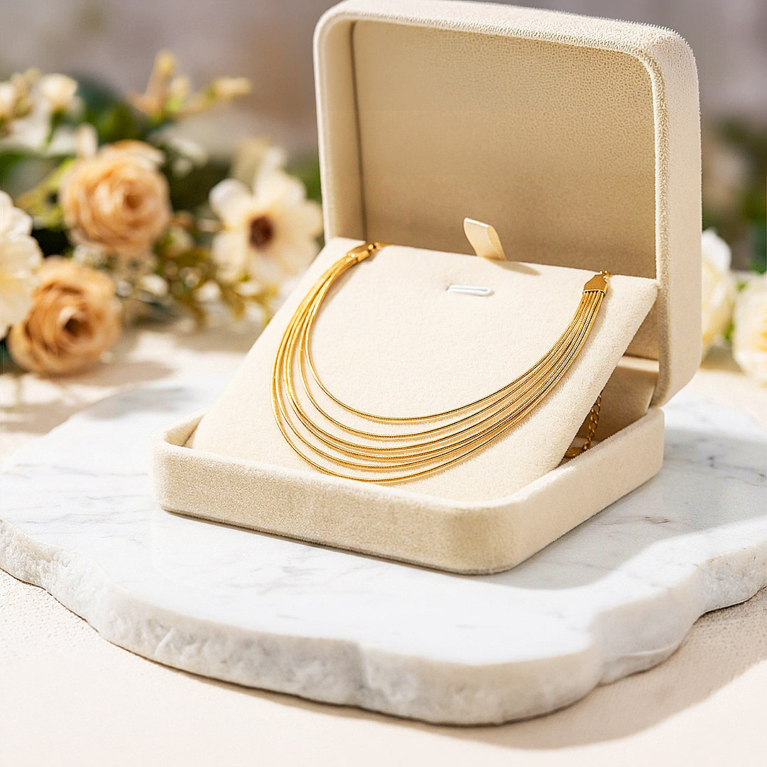 Multi-Layer Chain Pendant Necklace | Gold / Silver | Luxe4458 - Luxe Necklace | Singapore Jewellery, Wedding Rings &amp; Gifts | Same Day Delivery | Tiara.com.sg