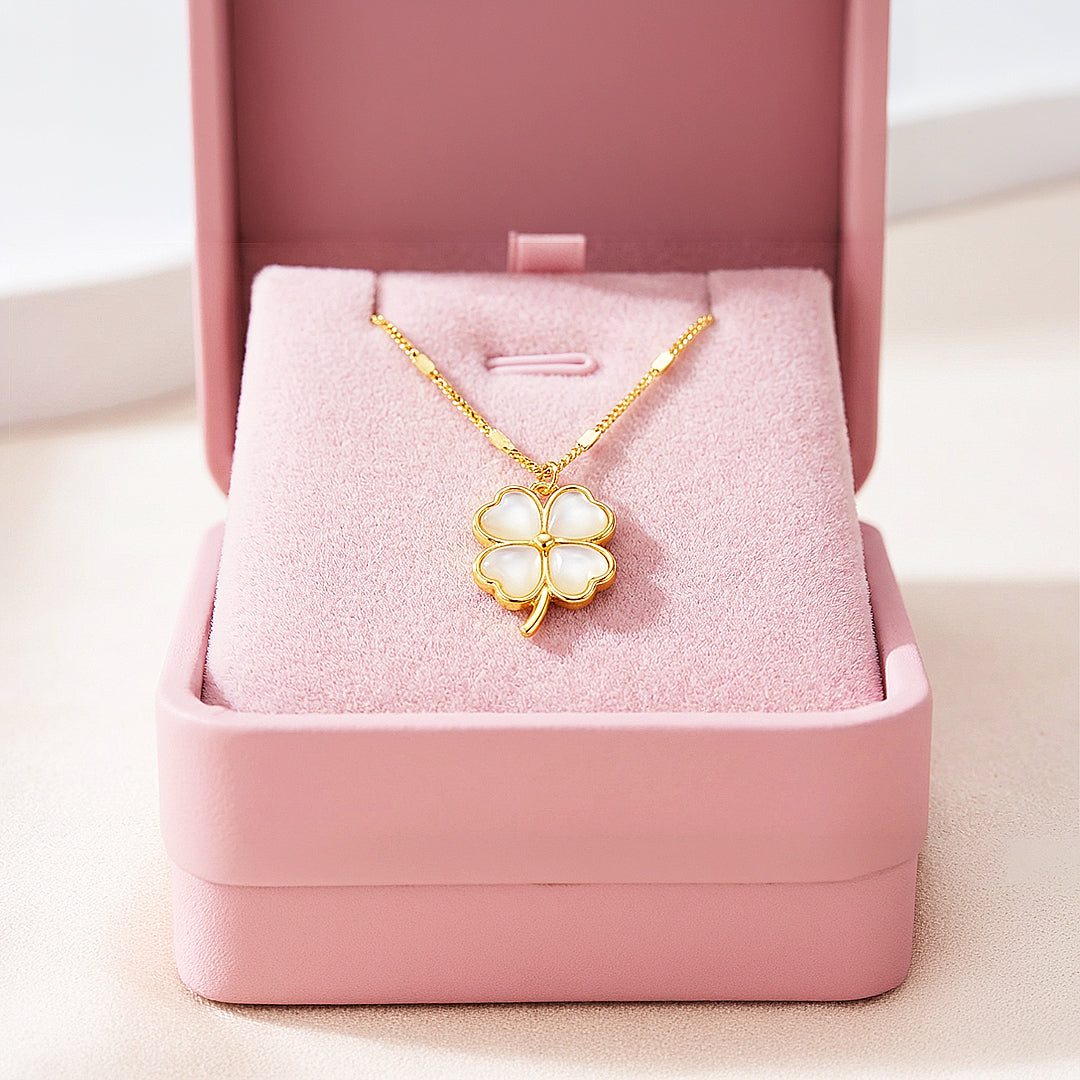 Four-Leaf Clover Pendant Necklace | Gold | Luxe4461 - Luxe Necklace | Singapore Jewellery, Wedding Rings &amp; Gifts | Same Day Delivery | Tiara.com.sg