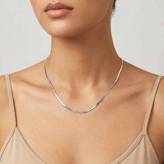 Snake Chain Necklace | Gold &amp; Silver | Luxe4491 - Luxe Necklace | Singapore Jewellery, Wedding Rings &amp; Gifts | Same Day Delivery | Tiara.com.sg