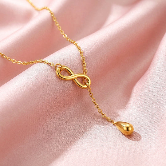 Infinity Lariat Drop Necklace | Luxe4519