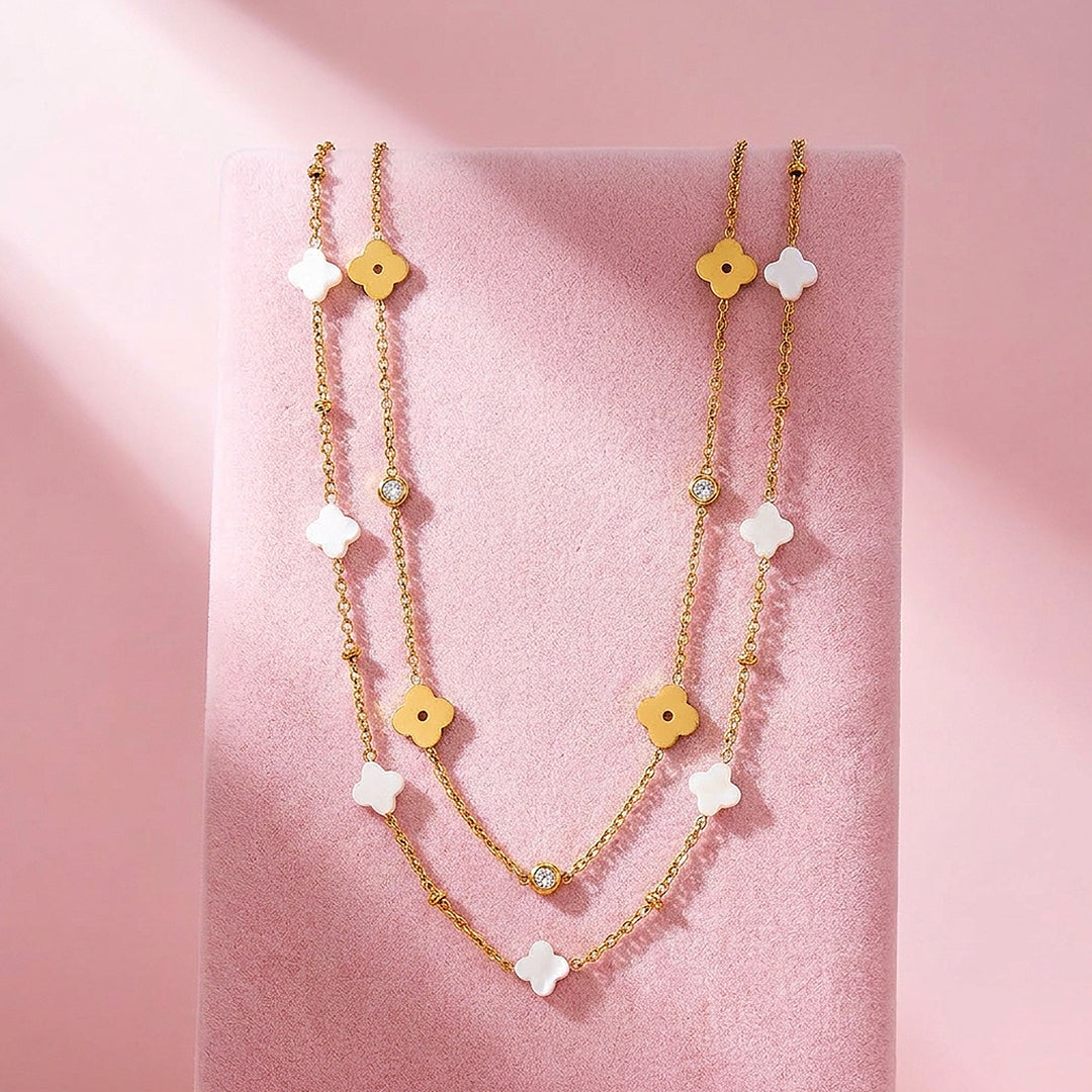 Clover Station Necklace | Luxe4530