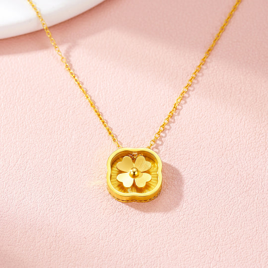 Four-Leaf Clover Pendant Necklace | Luxe4555