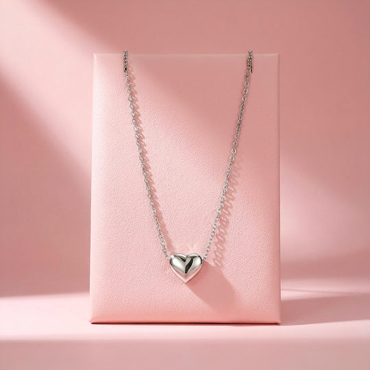 Puffy Heart Pendant Necklace | Luxe4560