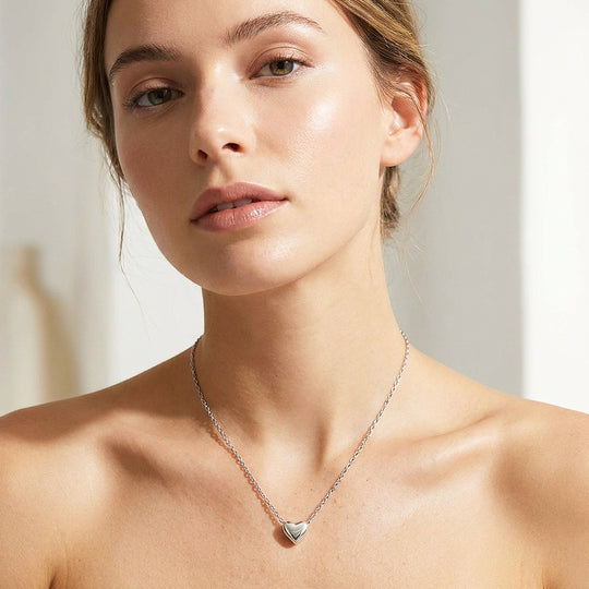 Puffy Heart Pendant Necklace | Luxe4560