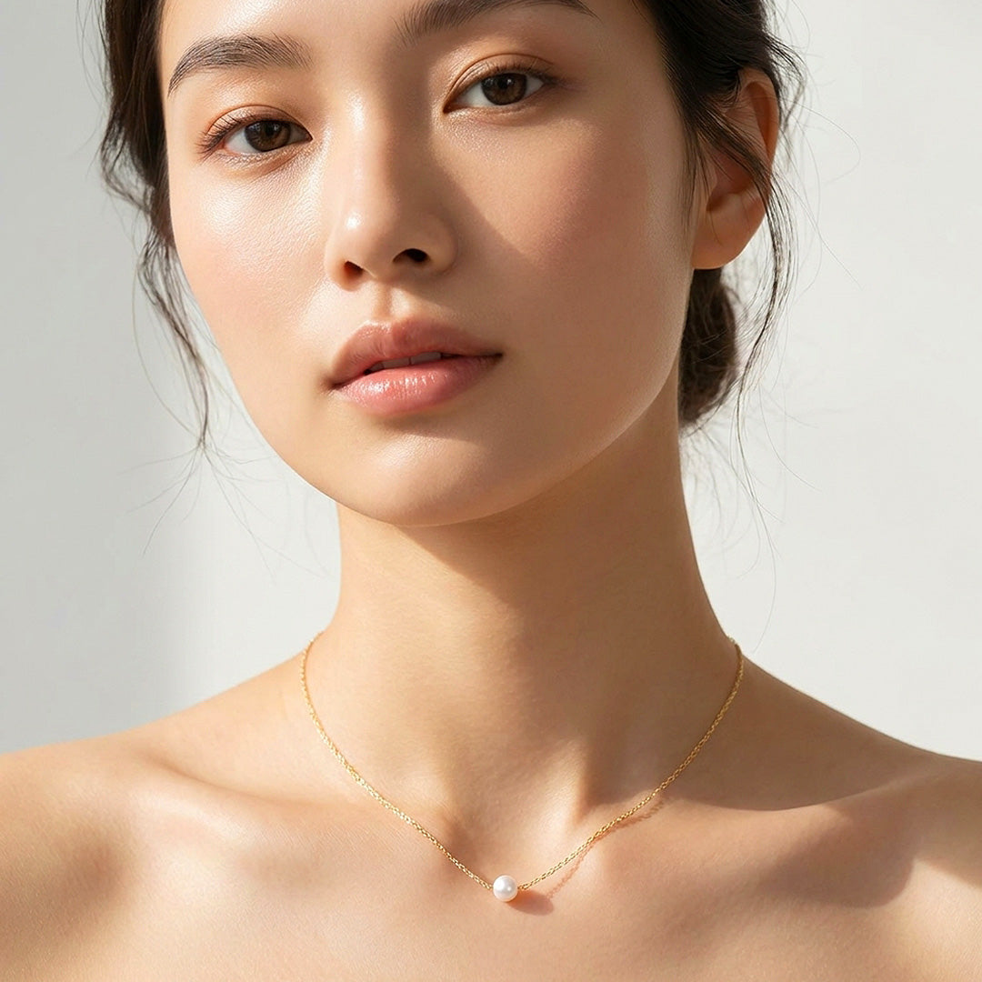 Pearl Cable Chain Necklace | Luxe4562