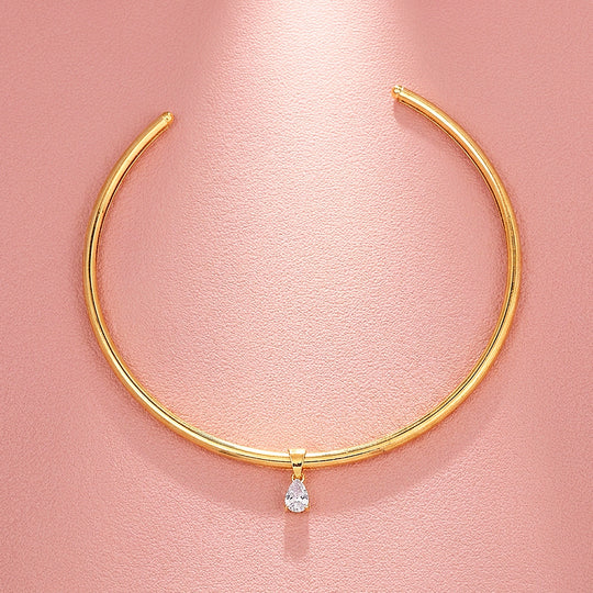 Pear Drop Torque Choker Necklace | Luxe4565