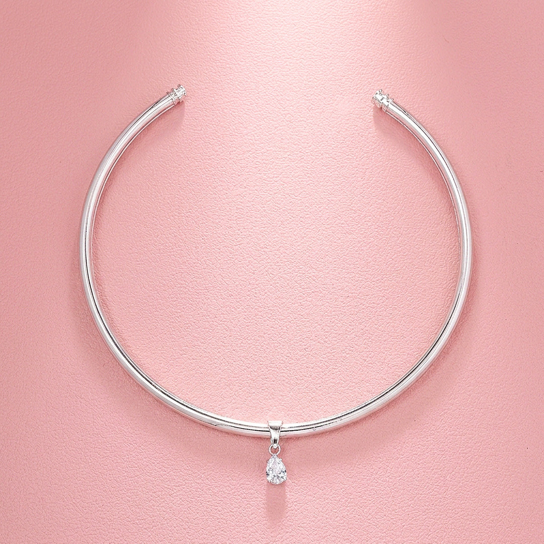 Pear Drop Torque Choker Necklace | Luxe4565