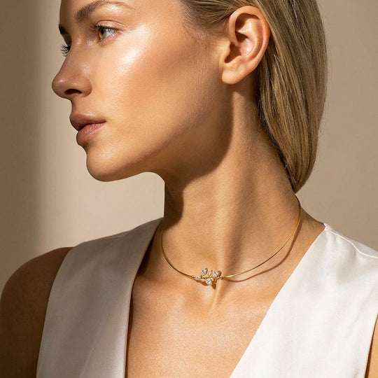 Leaf Branch Choker Necklace | Luxe4570