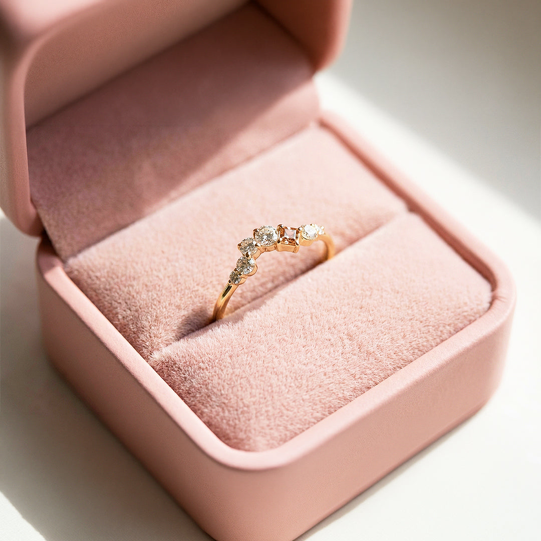 18K Gold Finish Wishbone Ring - Luxe5158 - Rings | Singapore Jewellery, Wedding Rings &amp; Gifts | Same Day Delivery | Tiara.com.sg