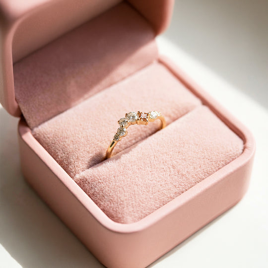 18K Gold Finish Wishbone Ring - Luxe5158 - Rings | Singapore Jewellery, Wedding Rings &amp; Gifts | Same Day Delivery | Tiara.com.sg
