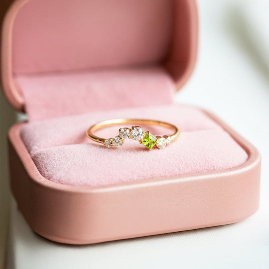 18K Gold Finish Wishbone Ring - Luxe5158 - Rings | Singapore Jewellery, Wedding Rings &amp; Gifts | Same Day Delivery | Tiara.com.sg