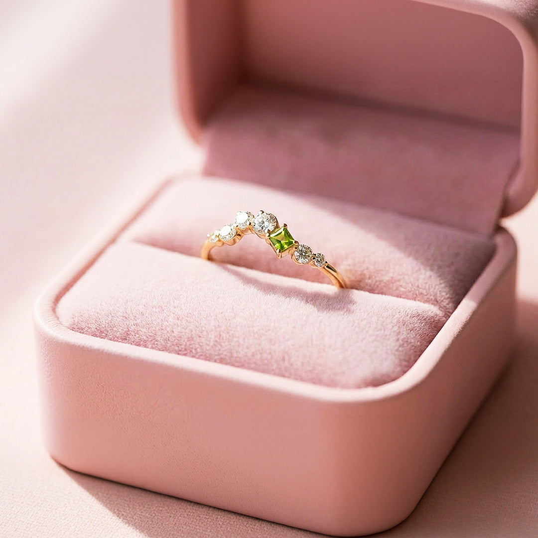 18K Gold Finish Wishbone Ring - Luxe5158 - Rings | Singapore Jewellery, Wedding Rings &amp; Gifts | Same Day Delivery | Tiara.com.sg