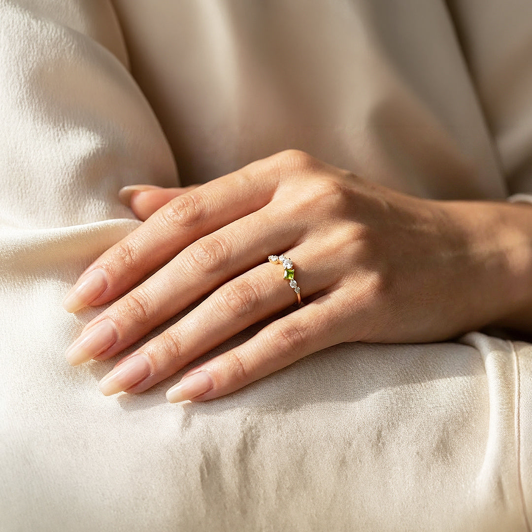 18K Gold Finish Wishbone Ring - Luxe5158 - Rings | Singapore Jewellery, Wedding Rings &amp; Gifts | Same Day Delivery | Tiara.com.sg