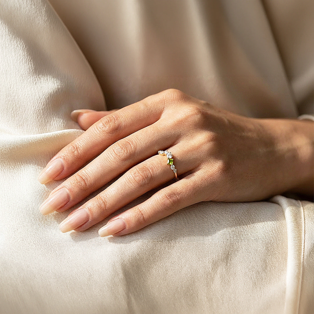 18K Gold Finish Wishbone Ring - Luxe5158 - Rings | Singapore Jewellery, Wedding Rings &amp; Gifts | Same Day Delivery | Tiara.com.sg