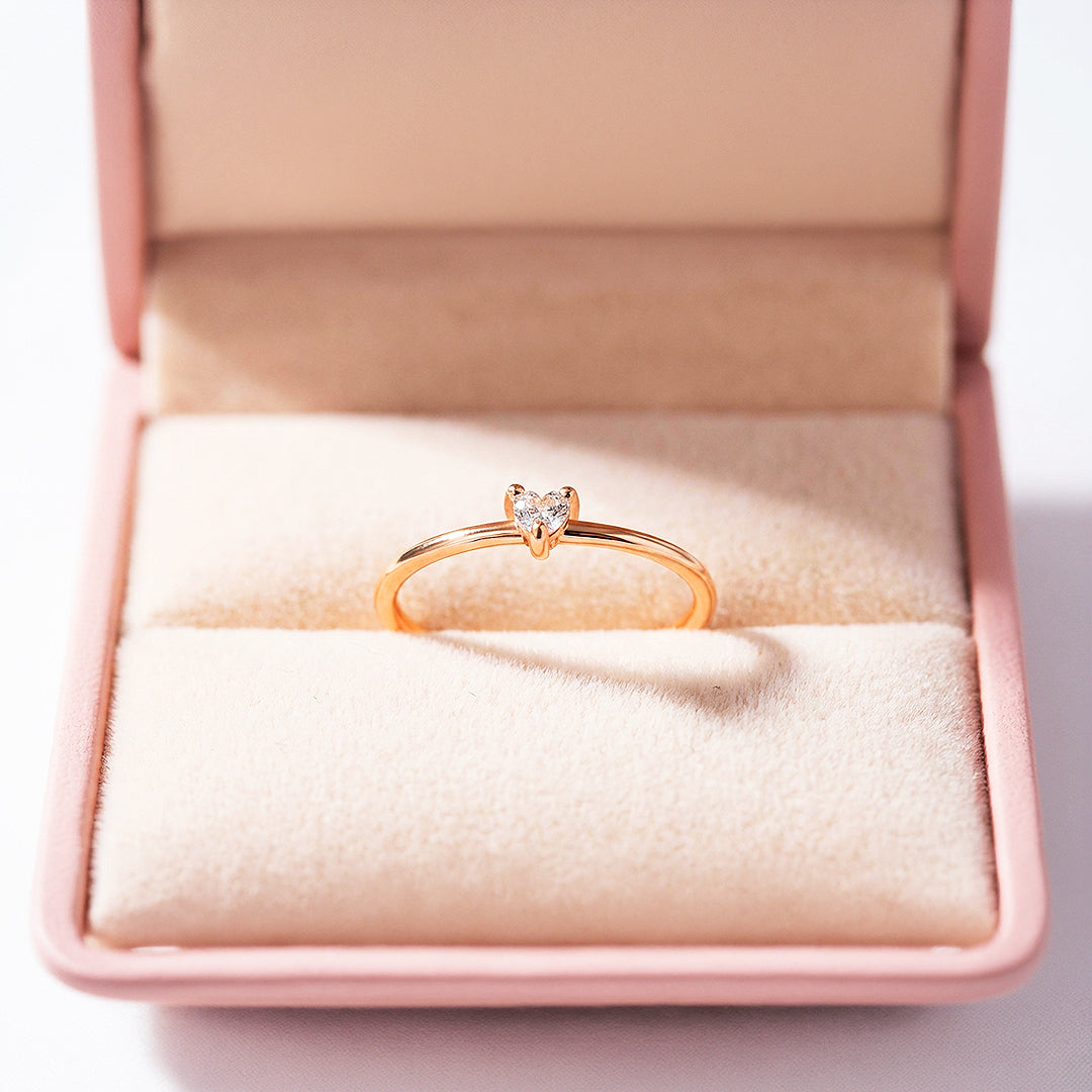 Solitaire Ring | Heart Cut | Diamond Simulant | Luxe5167 - Rings | Singapore Jewellery, Wedding Rings &amp; Gifts | Same Day Delivery | Tiara.com.sg