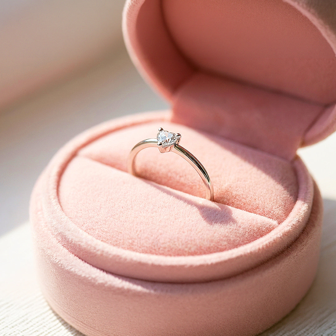 Solitaire Ring | Heart Cut | Diamond Simulant | Luxe5167 - Rings | Singapore Jewellery, Wedding Rings &amp; Gifts | Same Day Delivery | Tiara.com.sg