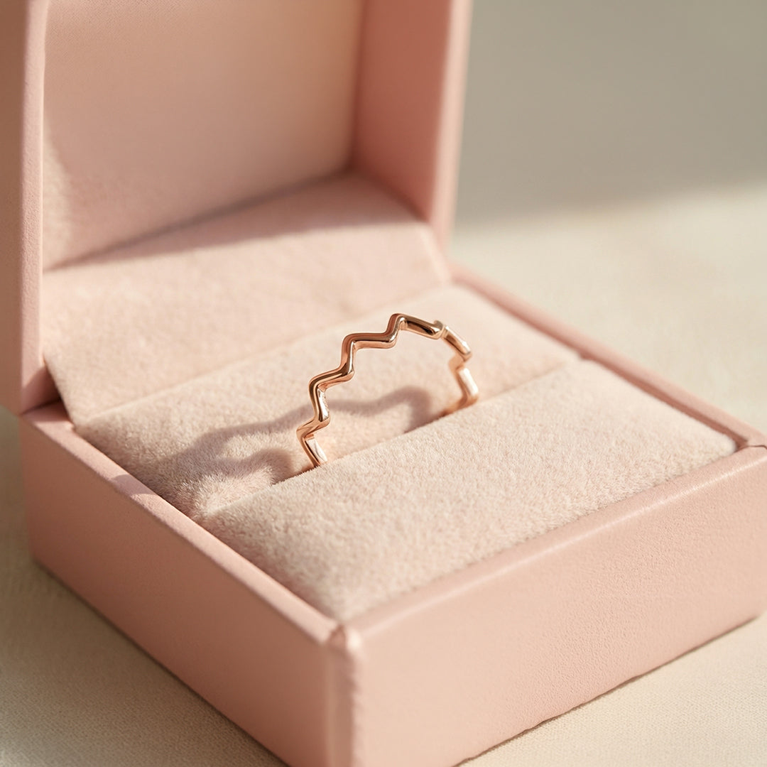 Minimalist Band | Geometric Zig-Zag | Titanium Steel | Luxe5171 - Rings | Singapore Jewellery, Wedding Rings &amp; Gifts | Same Day Delivery | Tiara.com.sg