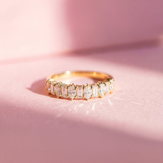 Eternity Band | Adjustable | Diamond Simulant | Gold Plated | Luxe5181 - Rings | Singapore Jewellery, Wedding Rings &amp; Gifts | Same Day Delivery | Tiara.com.sg