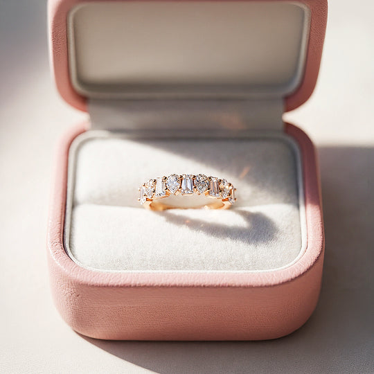 Eternity Band | Adjustable | Diamond Simulant | Gold Plated | Luxe5181 - Rings | Singapore Jewellery, Wedding Rings &amp; Gifts | Same Day Delivery | Tiara.com.sg