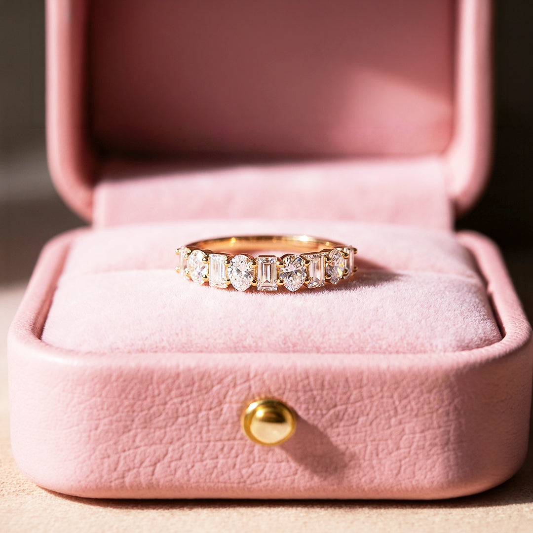 Eternity Band | Adjustable | Diamond Simulant | Gold Plated | Luxe5181 - Rings | Singapore Jewellery, Wedding Rings &amp; Gifts | Same Day Delivery | Tiara.com.sg