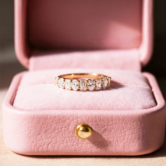 Eternity Band | Adjustable | Diamond Simulant | Gold Plated | Luxe5181 - Rings | Singapore Jewellery, Wedding Rings &amp; Gifts | Same Day Delivery | Tiara.com.sg