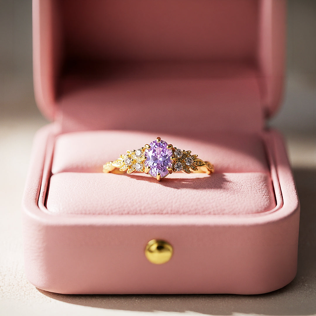 Engagement Ring | Purple Diamond Simulant | Luxe5183 - Rings | Singapore Jewellery, Wedding Rings &amp; Gifts | Same Day Delivery | Tiara.com.sg